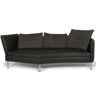 Dreipunkt Leder Sofa Grün Dreisitzer #11605