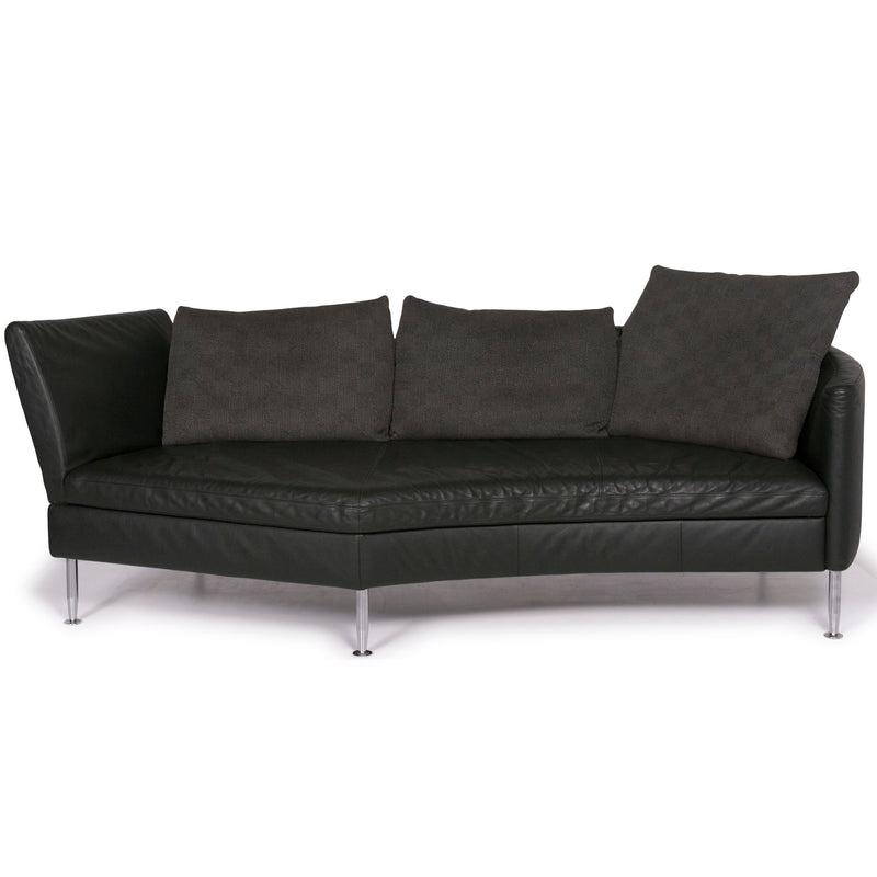 Dreipunkt Leder Sofa Grün Dreisitzer 