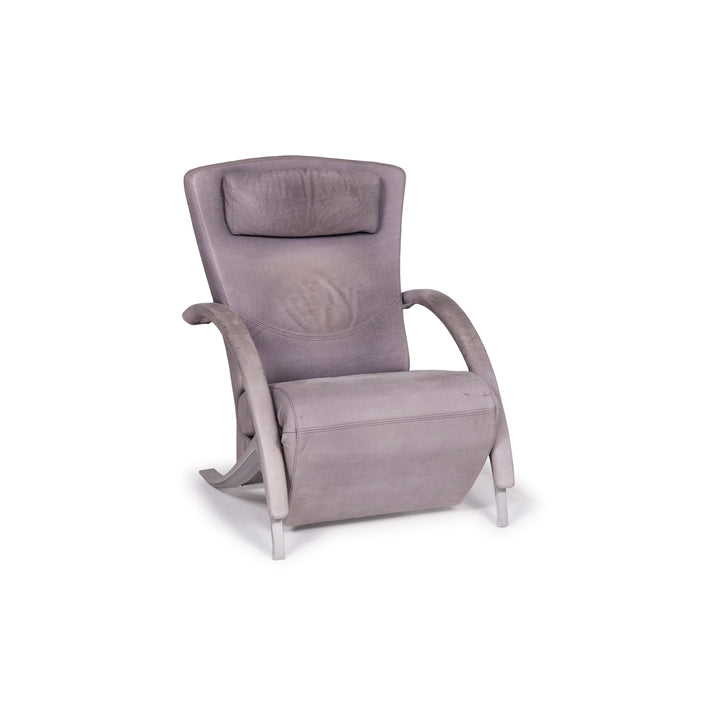 Rolf Benz L-SE 3100 leather armchair gray including function #11274