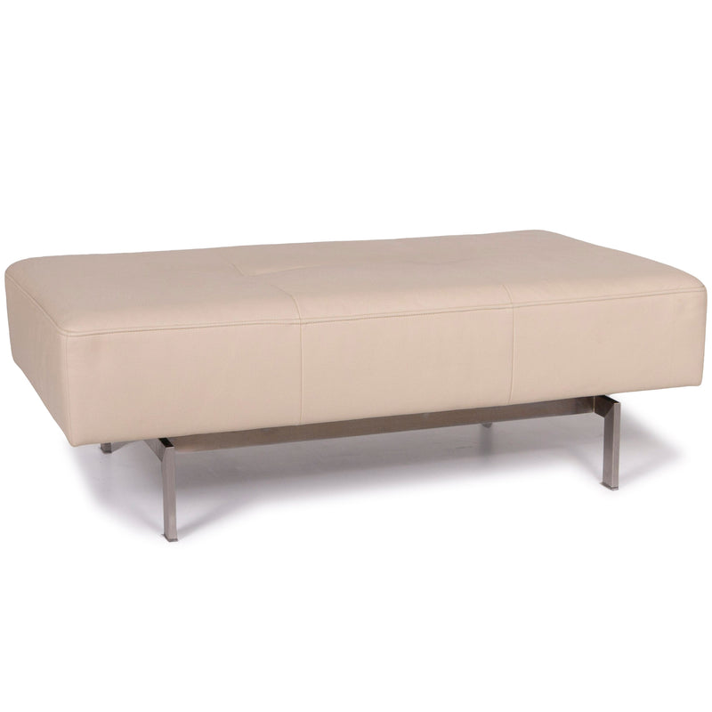 Rolf Benz Dono Leder Hocker Beige 