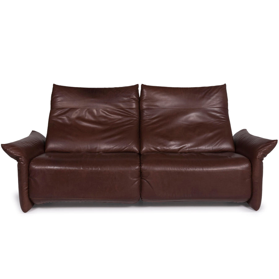 Machalke leather sofa brown two-seater including function #11440