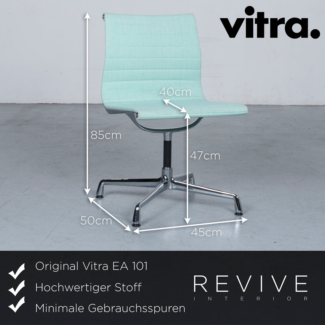 Vitra EA 101 Designer Fabric Armchair Lime Green Chrome Chair #6438