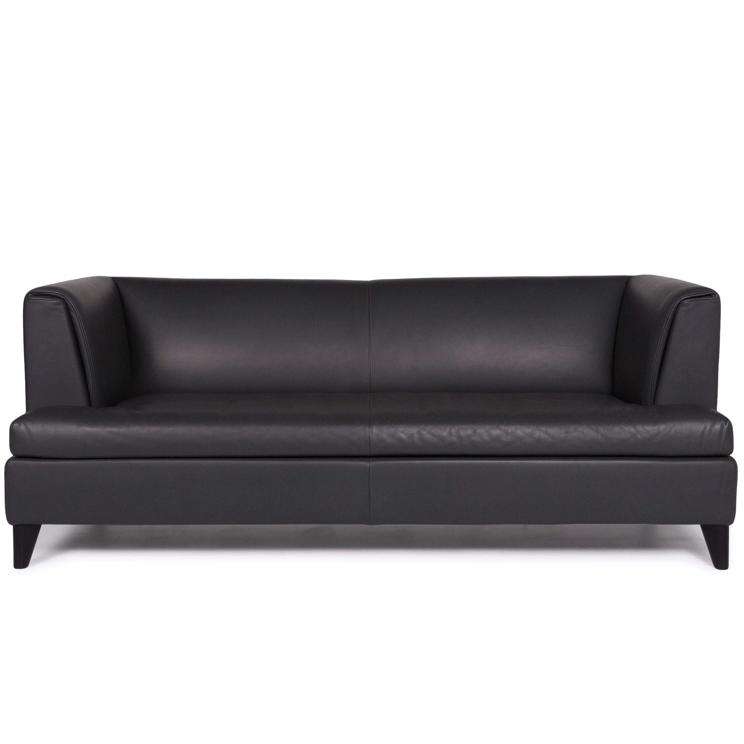 Wittmann Dreisitzer HAVANNA Grau Leder - 2. Hand - Revive.de