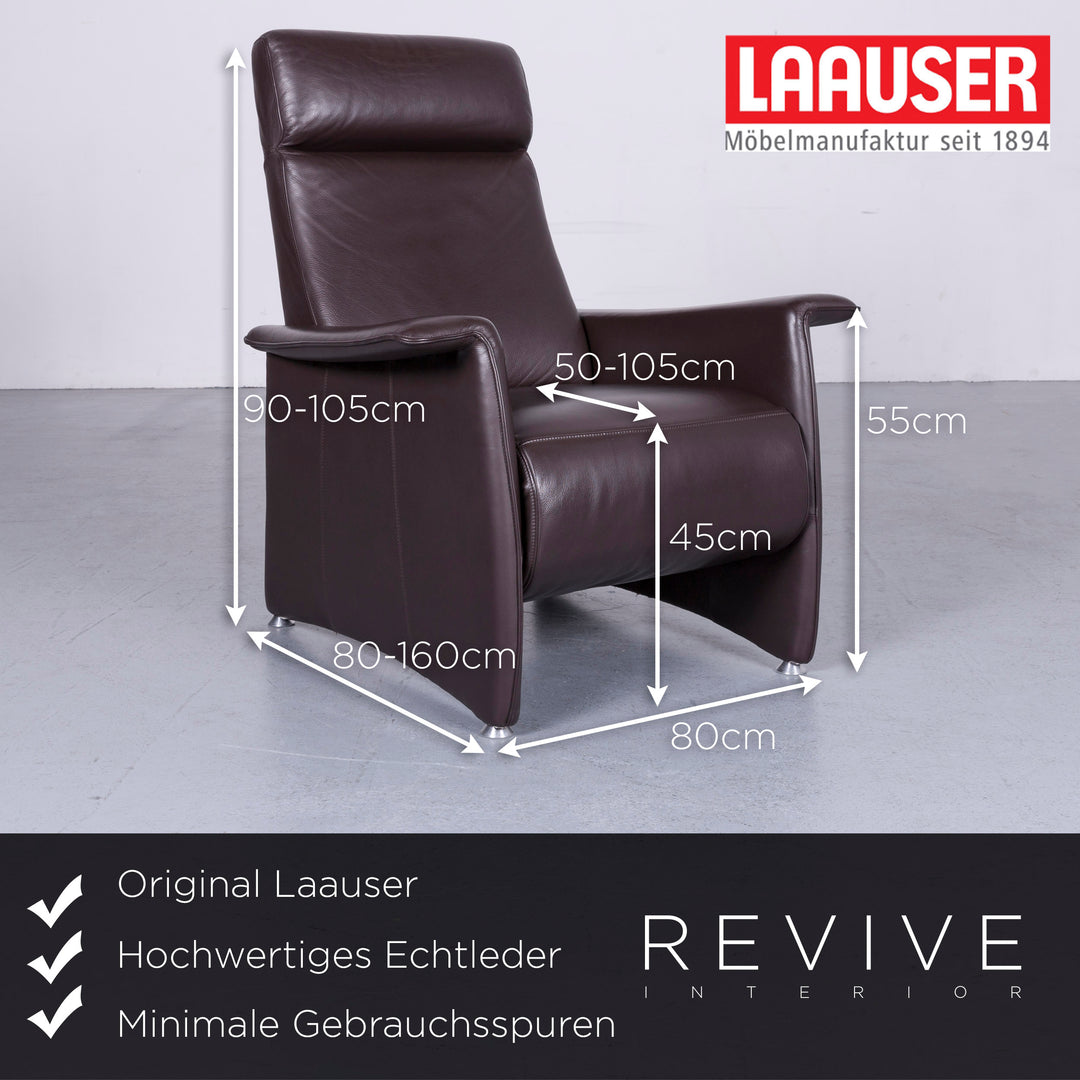 Laauser Designer Leder Sofa Garnitur Braun Echtleder Dreisitzer Zweisitzer Sessel Couch #6551