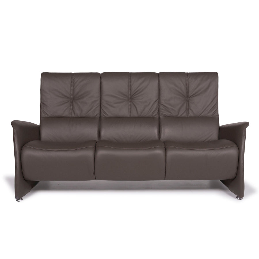 Himolla Leather Sofa Gray Three Seater #11451