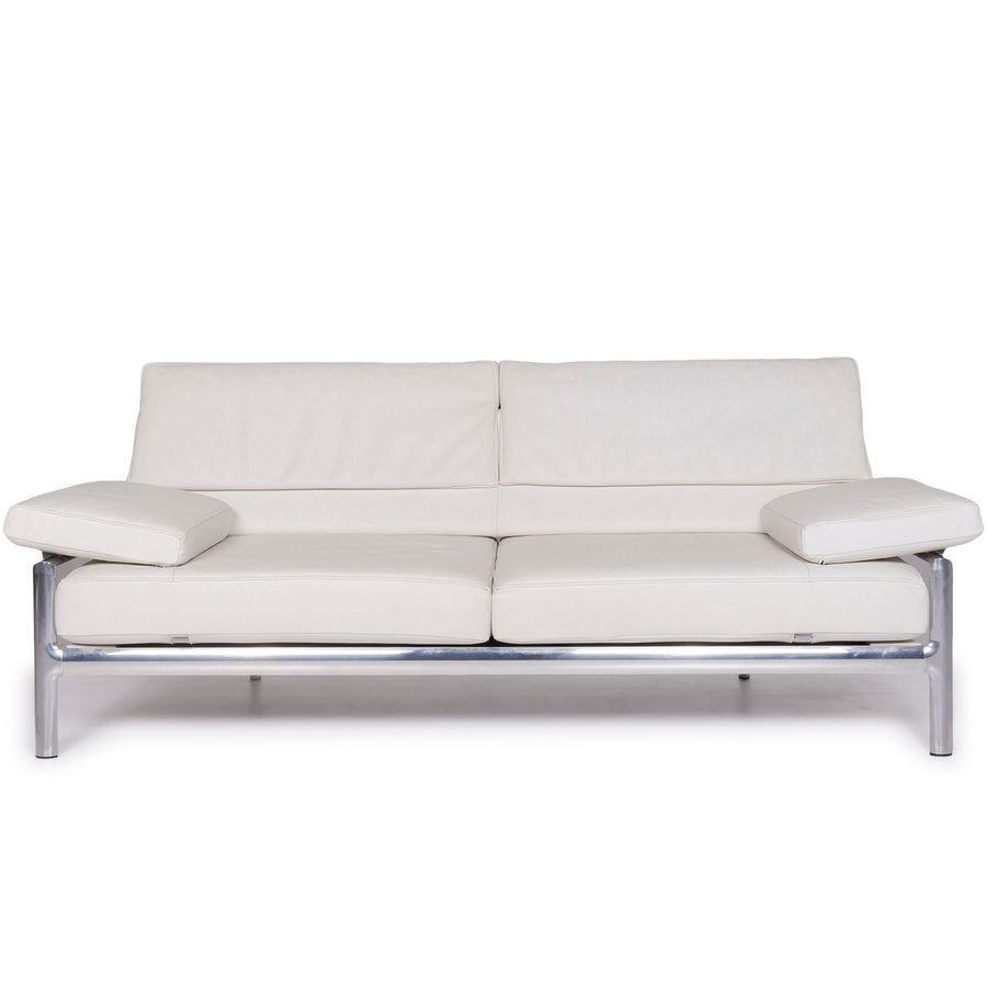 Jori Leder Sofa Weiß Zweisitzer #10709