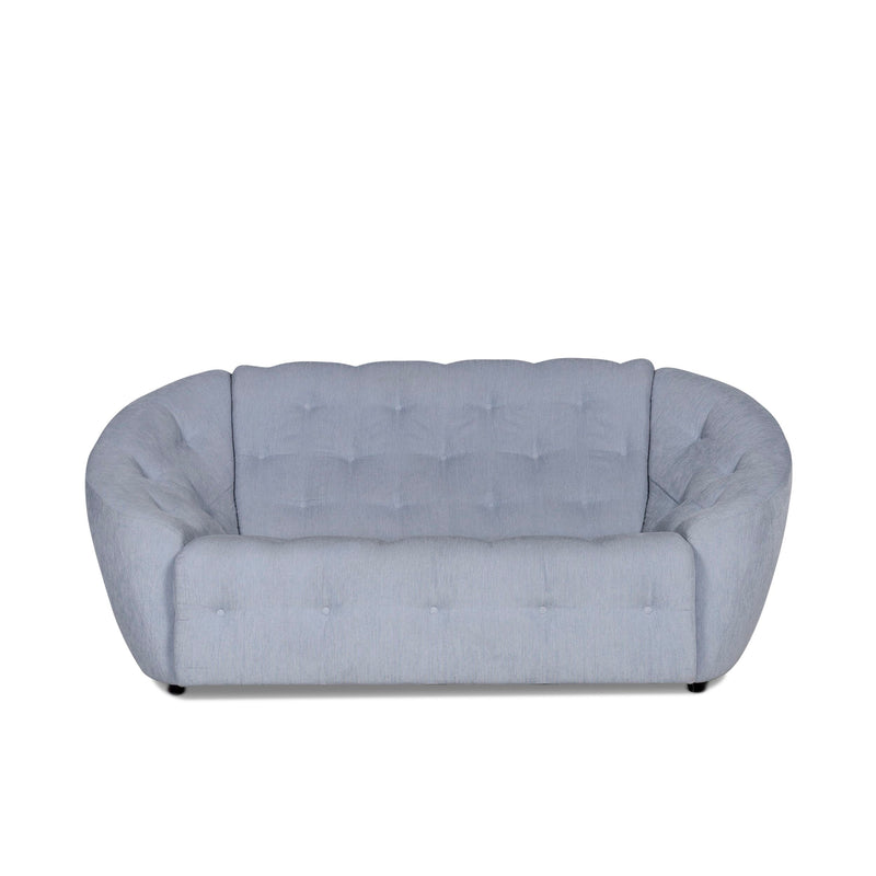 Brühl & Sippold Stoff Sofa Eisblau Graublau Zweisitzer Couch 