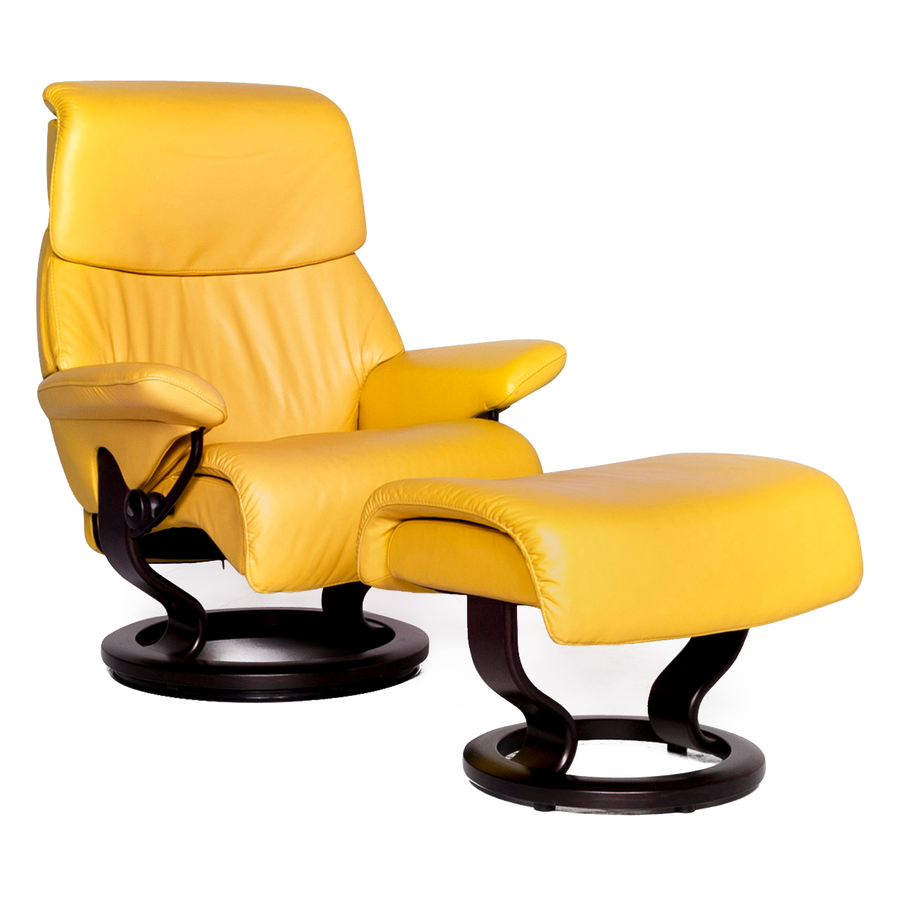 Stressless Dream Leder Sessel Gelb Relax Funktion Garnitur #8711