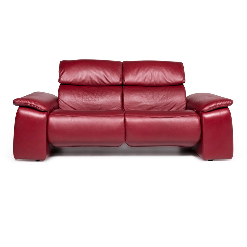 Himolla Leder Sofa Weinrot Rot Zweisitzer Couch Relax Funktion 
