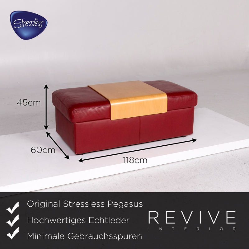 Stressless Pegasus Leder Sofa Garnitur 1x Zweisitzer 2x Sessel 1x Hocker 