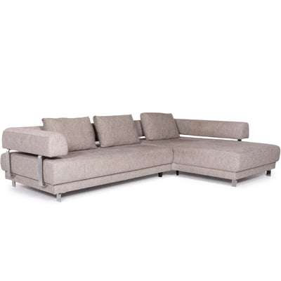 Ewald Schillig Brand Face Stoff Ecksofa Grau Beige Elektrísche Funktion Couch #11741