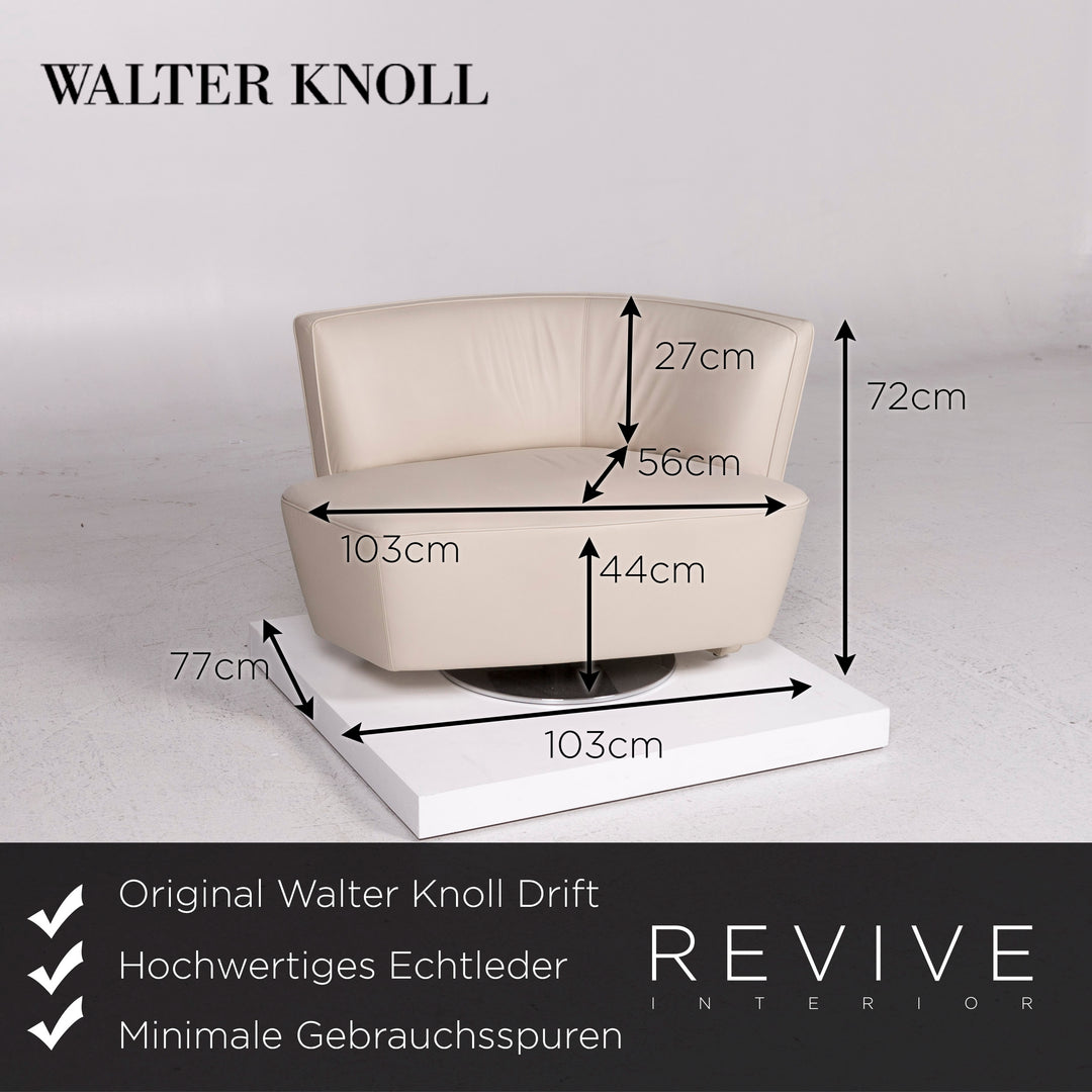 Walter Knoll Drift Leder Sessel Beige #12039