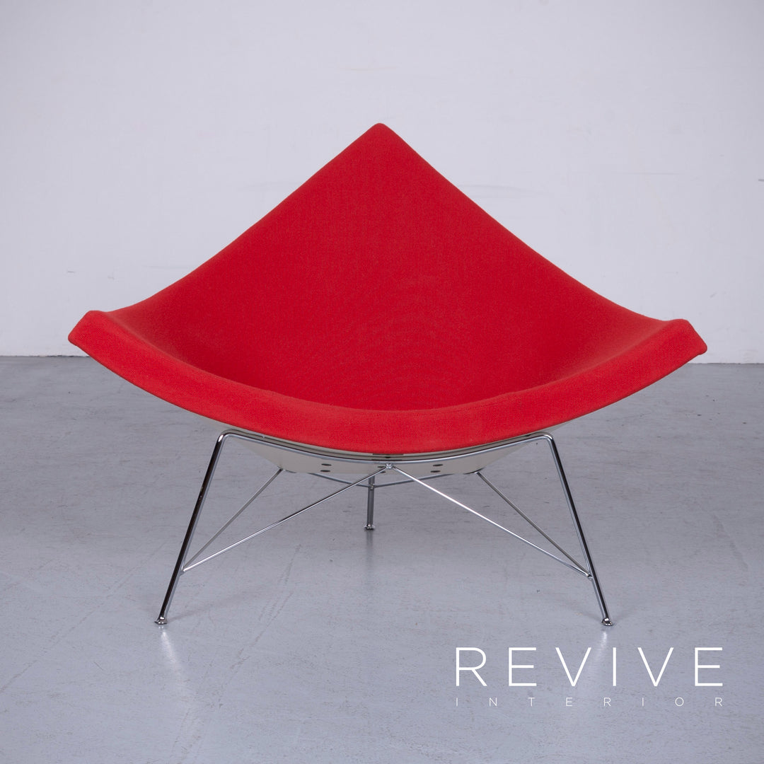Vitra Coconut Chair Designer Stoff Sessel Rot Chrom Stuhl #6428
