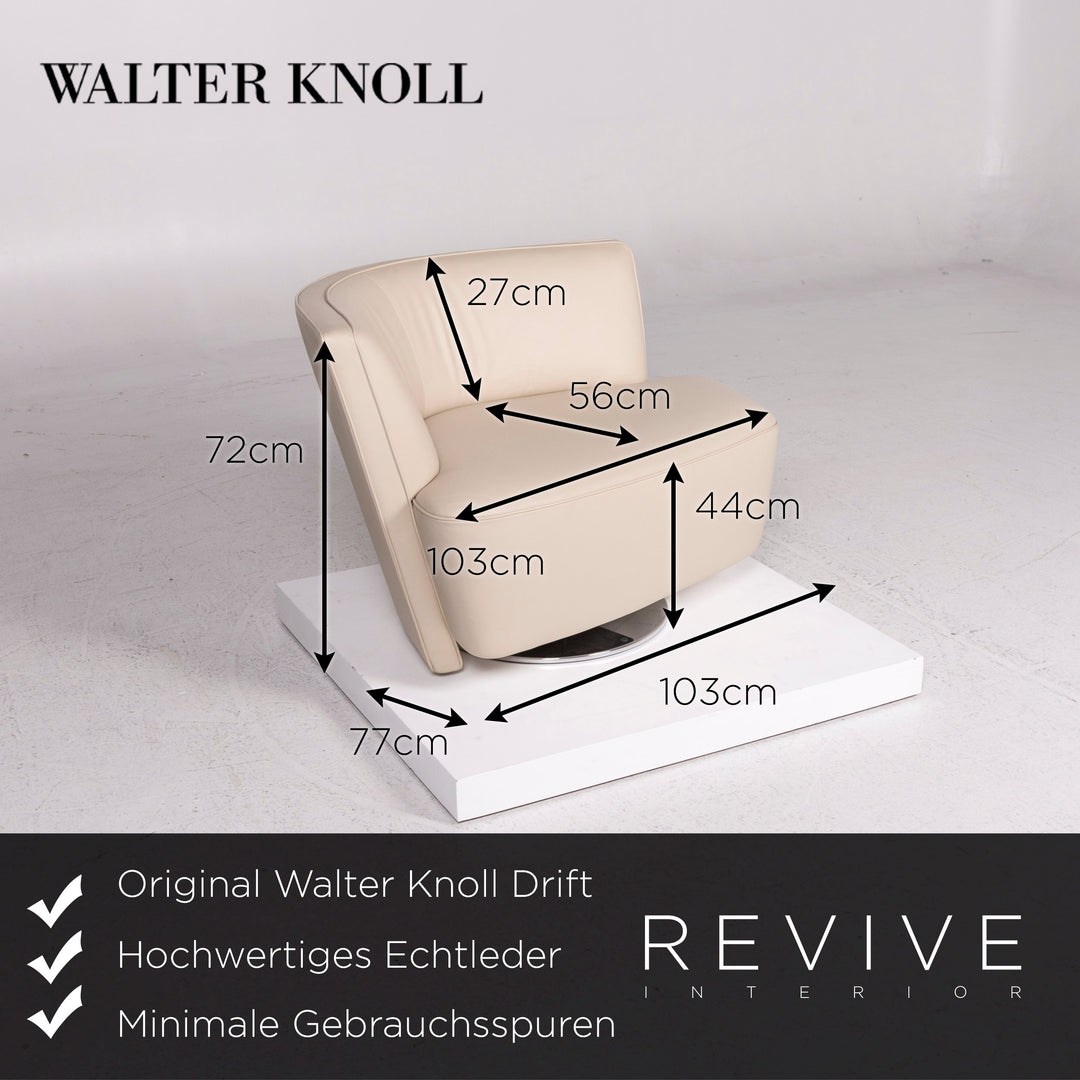Walter Knoll Drift Leather Armchair Beige #12036
