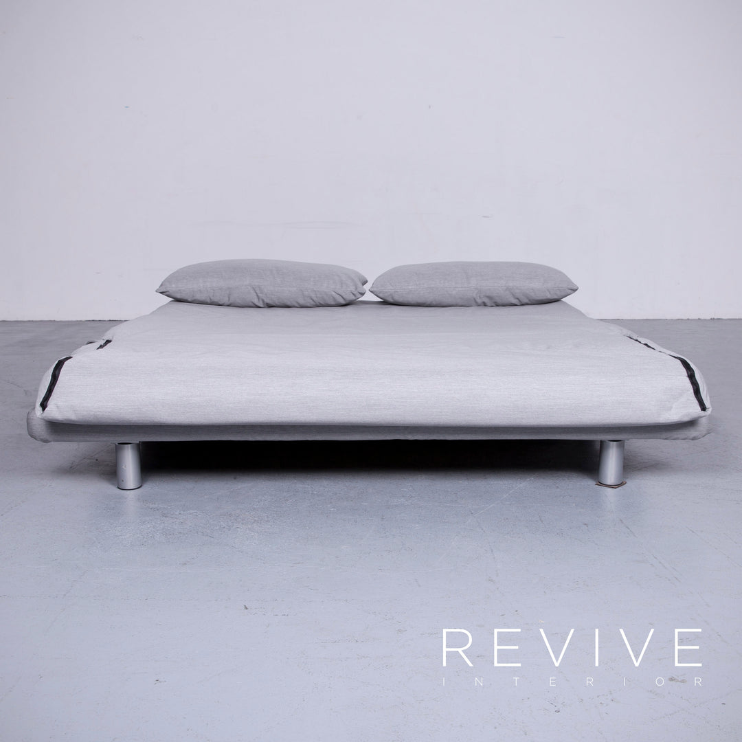 ligne roset Multy Designer Fabric Sofa Gray Three Seater Couch #5678