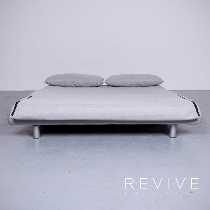 ligne roset Multy Designer Fabric Sofa Gray Three Seater Couch #5678