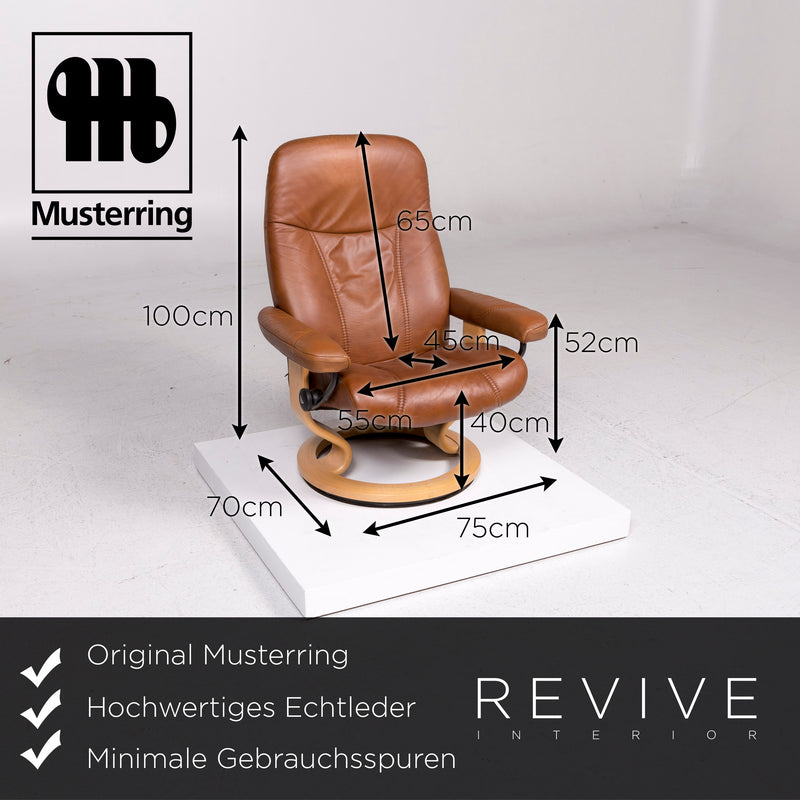 Stressless Consul Leder Sessel inkl. Hocker Braun Funktion Relaxfunktion 
