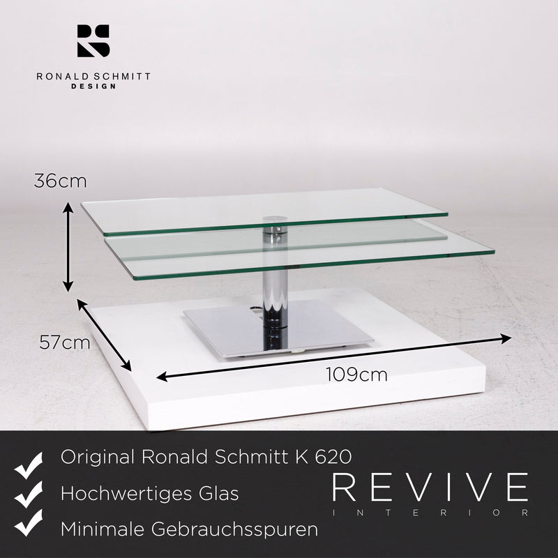 Ronald Schmitt K 620 Glas Couchtisch Silber Tisch 
