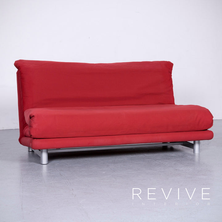 Ligne Roset Multy Designer Fabric Sofa Red Three Seater Couch Feature #6386