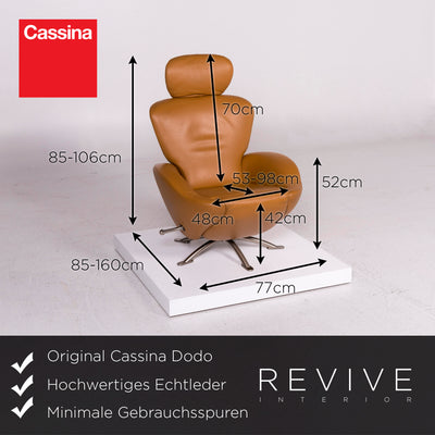 Cassina Dodo Leder Sessel Cognac Braun Relaxfunktion Funktion #11990