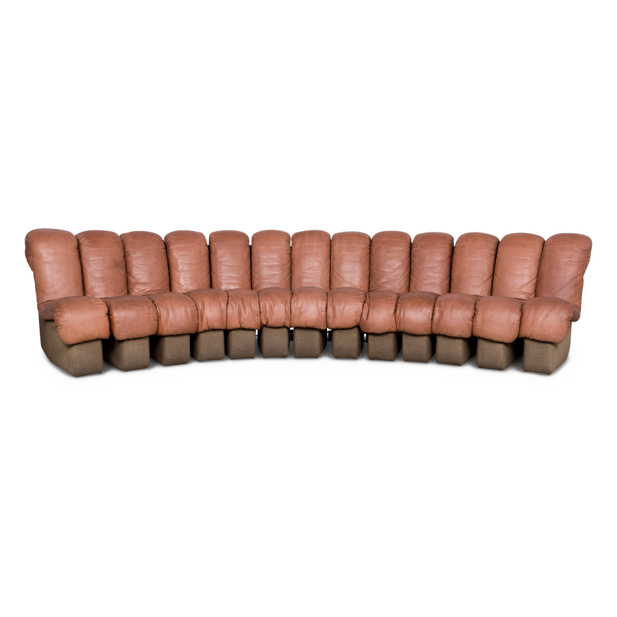 de Sede DS 600 leather sofa brown by Berger, Peduzzi-Riva, Ulrich &amp; Vogt genuine leather couch #7584