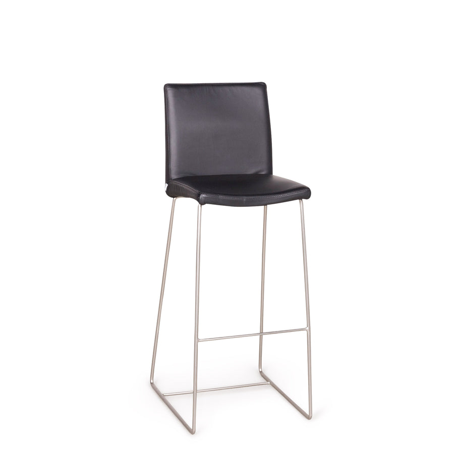 Bo Concept Leder Stuhl Schwarz Echtleder Barhocker Sessel #7971