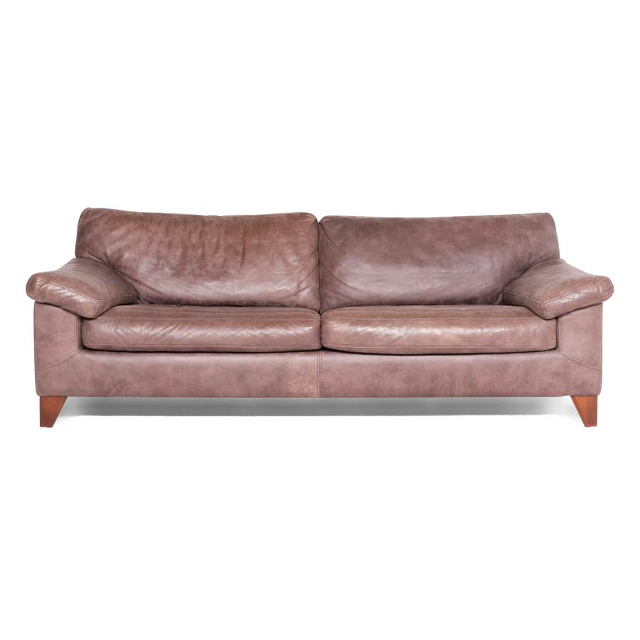 Machalke Diego designer leather sofa brown by Teun Van Zanten real leather three-seater couch #8657