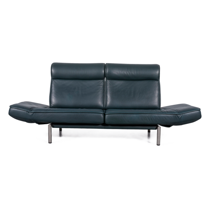 de Sede DS 450 Designer Leder Sofa Grün Dunkel Zweisitzer Couch Funktion Relax #6014