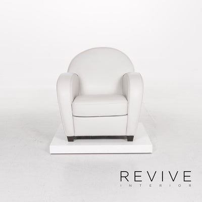 Natuzzi Leder Sessel Grau #12391