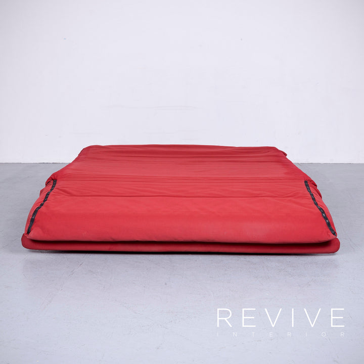 Ligne Roset Multy Designer Fabric Sofa Red Three Seater Couch Feature #6386