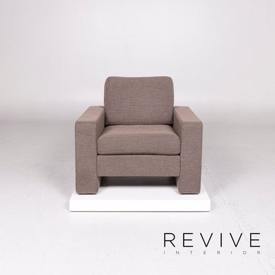 Cor Conseta Stoff Sofa Garnitur Braun Hellbraun #12025