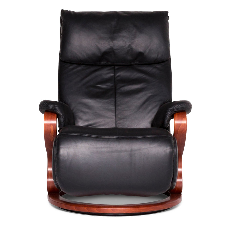 Himolla Designer Leather Armchair Black Recliner Function Chair #8924