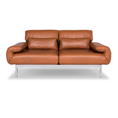 Rolf Benz Plura Leder Sofa Cognac Braun Dreisitzer Couch Funktion #8896