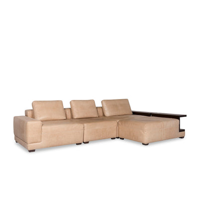 Machalke Leder Ecksofa Beige Sofa Funktion Couch #9674