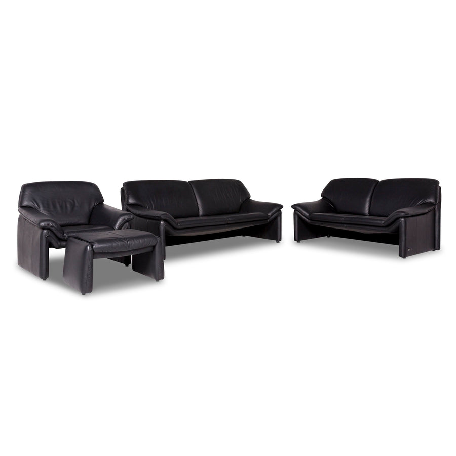 Laauser Atlanta Designer Leder Sofa Garnitur 1x Dreisitzer 1x Zweisitzer 1x Sessel 1x Hocker #9637