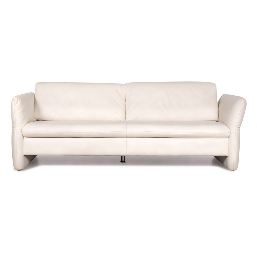 Koinor Vittoria designer leather sofa cream genuine leather three-seater couch #7469
