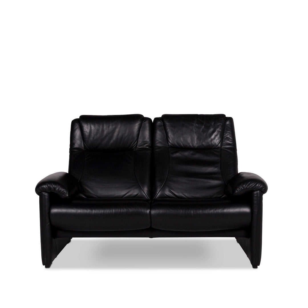 Willi Schillig Leder Sofa Schwarz Zweisitzer Couch #9691