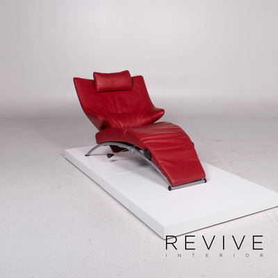WK Wohnen Leder Sessel Rot Funktion Relaxfunktion #11967