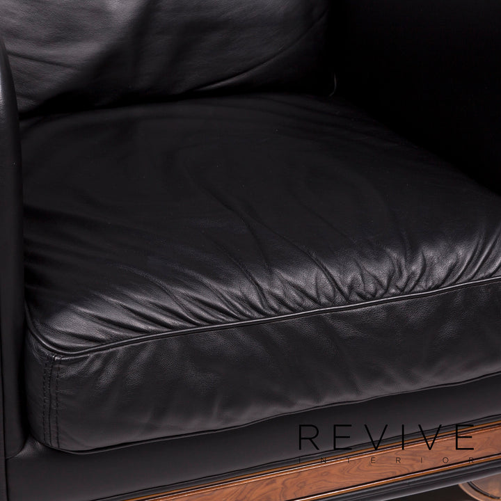 Nieri Leather Armchair Black #11889