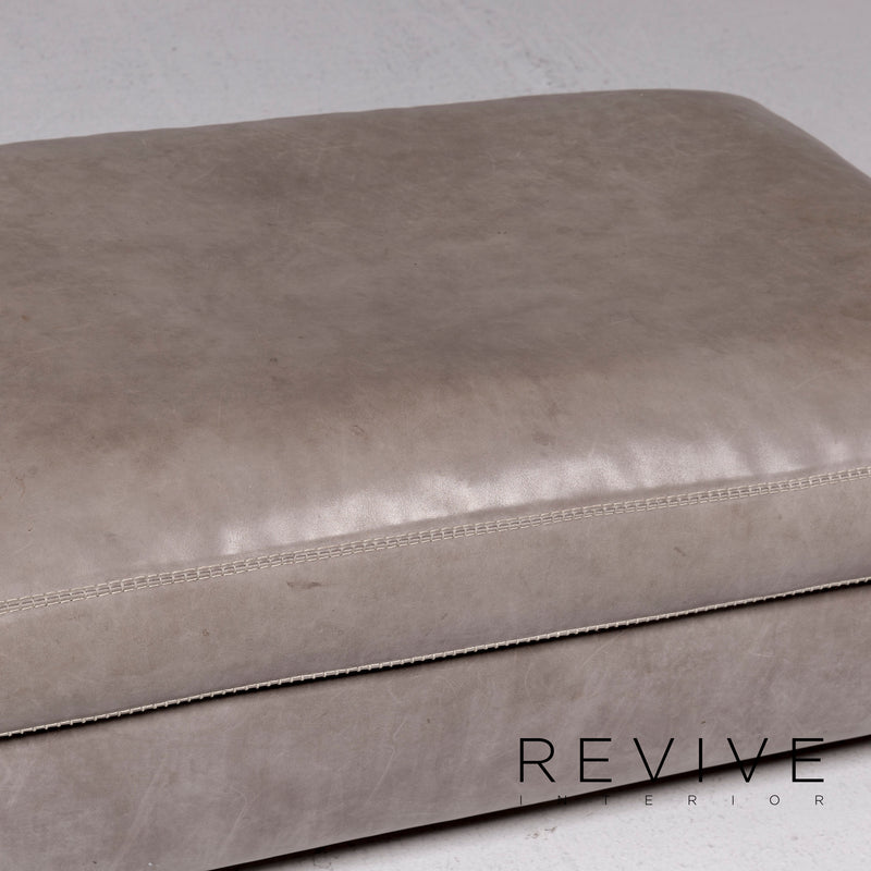 Machalke Valentino Leder Sofa Garnitur Grau 1x Dreisitzer 1x Couch 