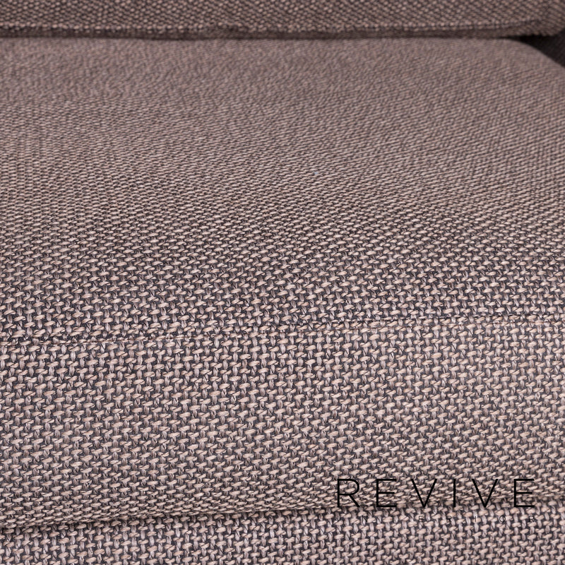 Cor Conseta Stoff Sofa Garnitur Braun Hellbraun 