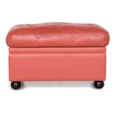 Poltrona Frau Dream On Leder Hocker Orange Echtleder #7076
