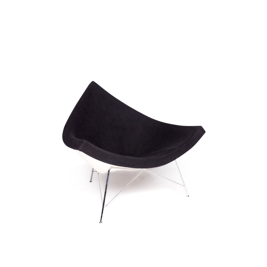 Vitra Coconut Chair George Nelson Hopsak Fabric Armchair Black #9507