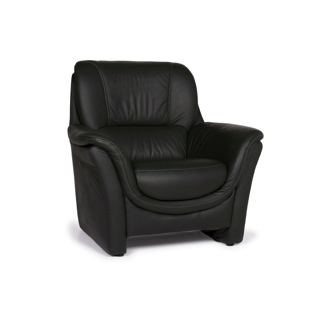 Hukla Leather Armchair Green Leather #10680