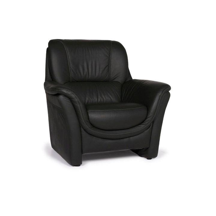 Hukla Leather Armchair Green Leather #10680