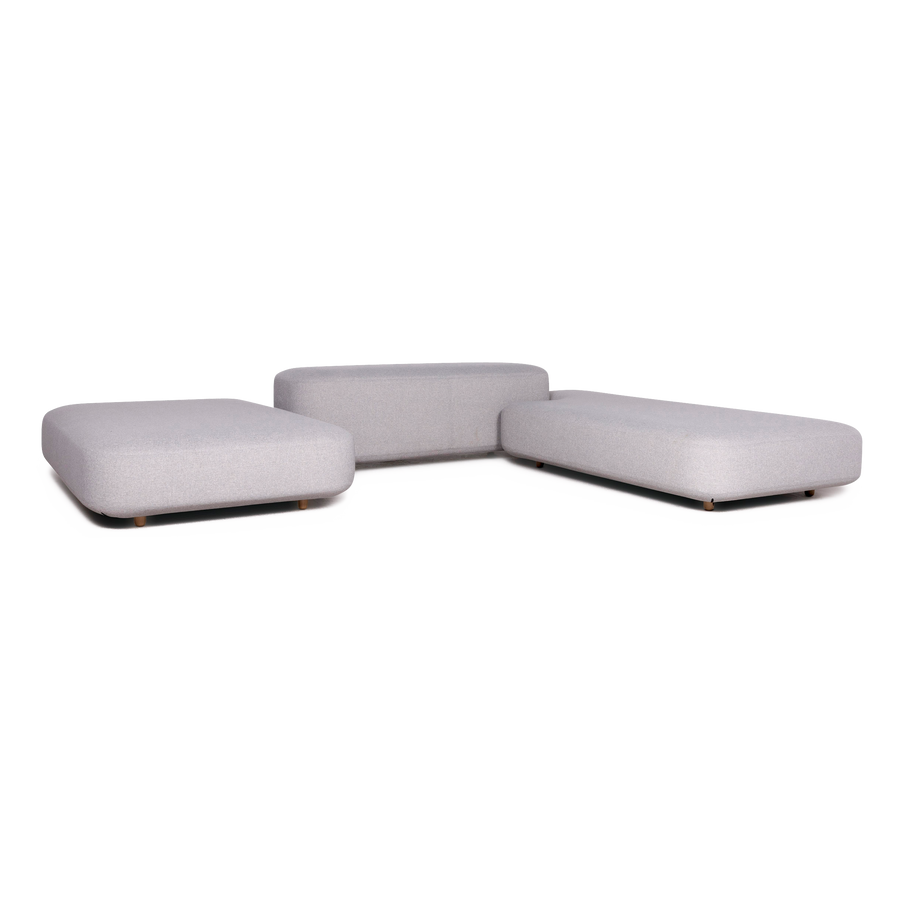 Viccarbe Common Designer Fabric Corner Sofa Gray by Naoto Fukasawa Sofa Couch Elements Sofa Bed Function #8792