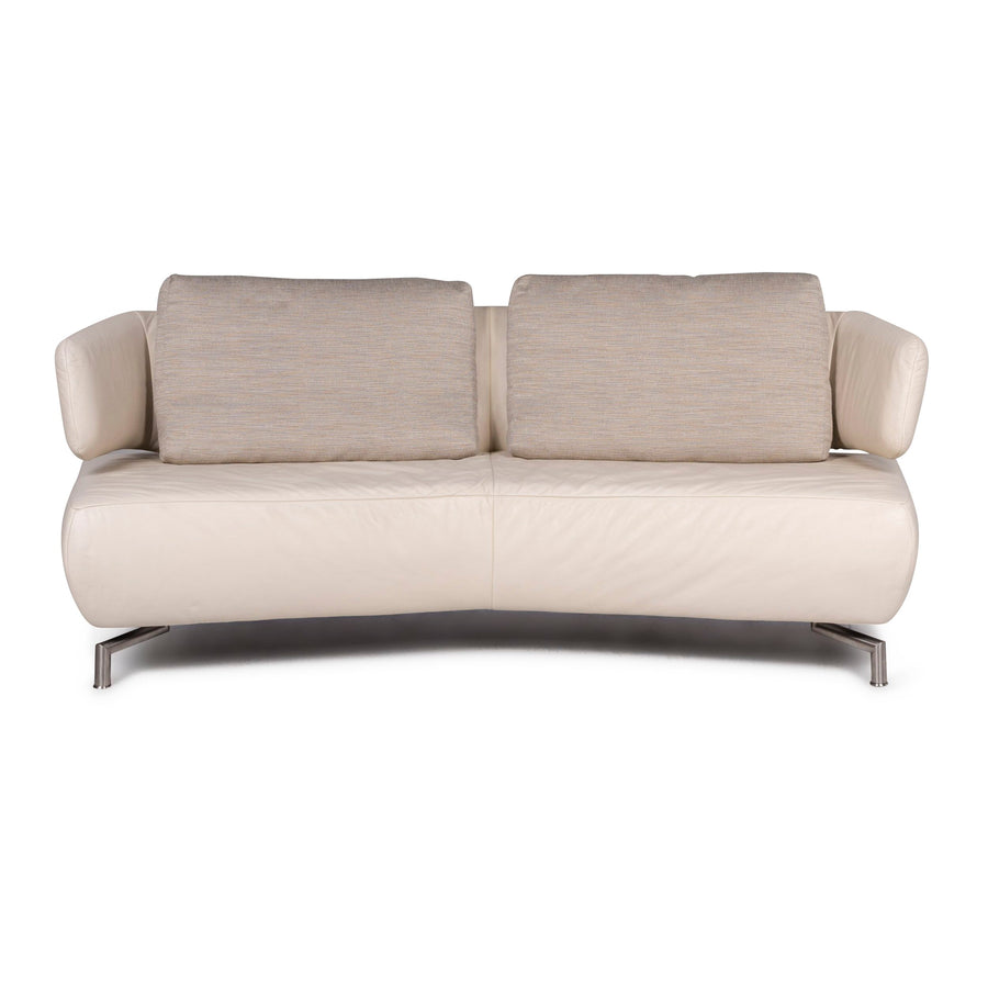 Koinor Leder Sofa Beige Zweisitzer Couch #9336