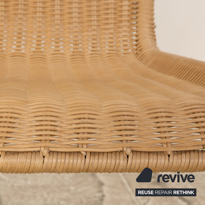 Lot de 4 chaises en bois Bacher Jimmy osier marron Bauhaus