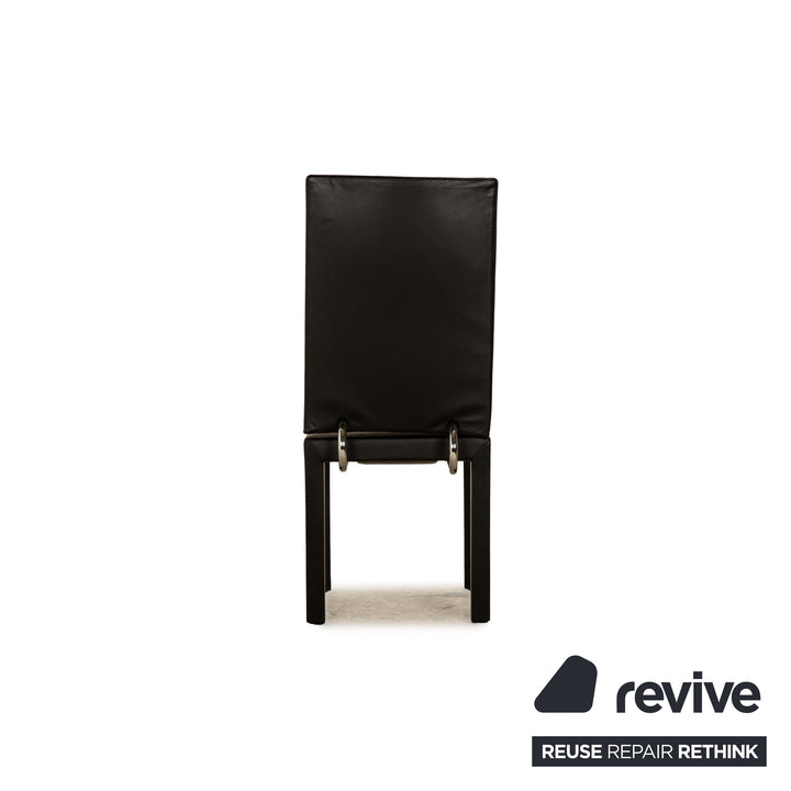Lot de 4 chaises B&amp;B Italia en cuir noir