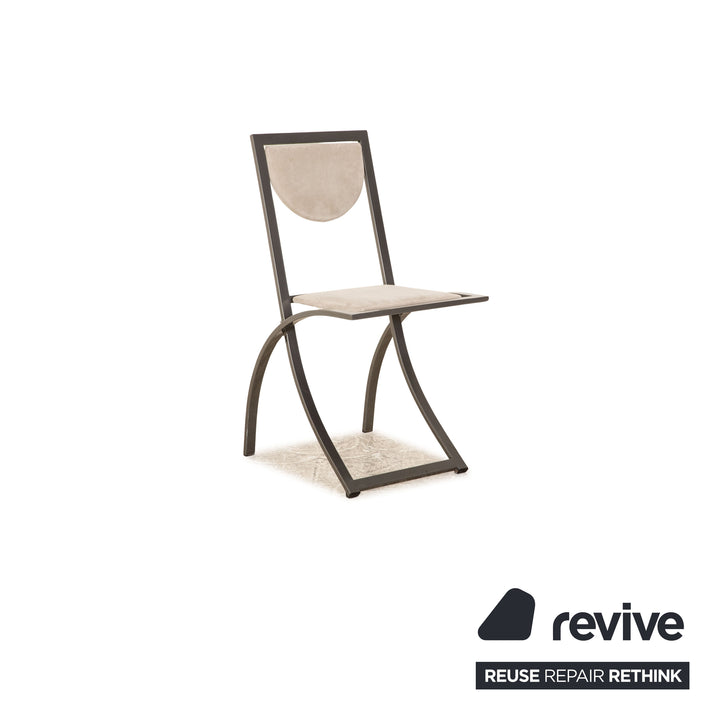 Lot de 4 chaises KFF Sinus en tissu gris salle à manger